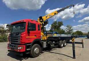 JAC N350 6×4 (35т) КМУ SQS 350-5 (14т) БОРТ 7,5×2,55×0,6м